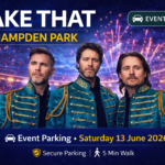 Take That parking at Hampden Park Stadium Glasgow 13 June 2026
