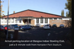 Glasgow Indoor Bowling Club car park near Hampden Park Stadium Glasgow